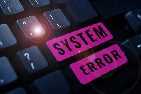 Conceptual caption System Error. Business approach Technological failure Foto stock