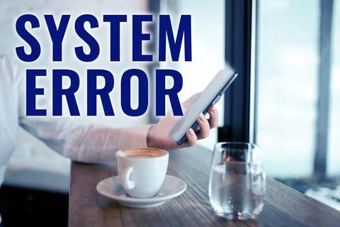 Conceptual caption System Error. Business approach Technological failure Stock Photos