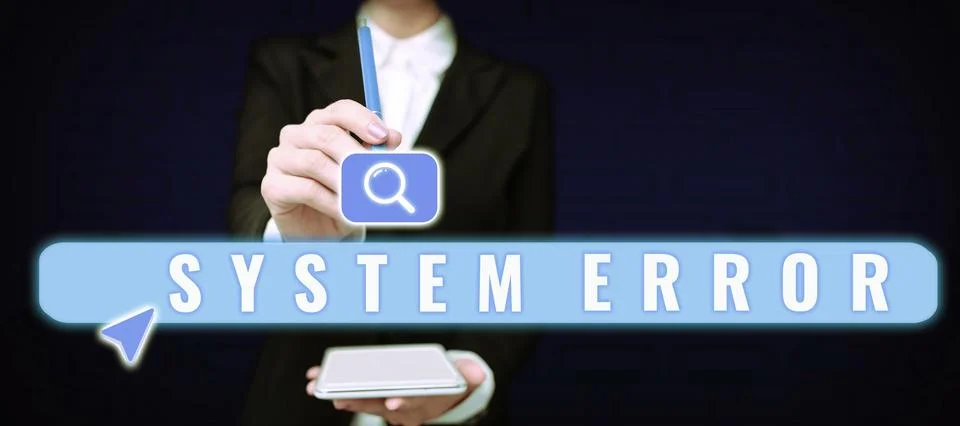 Conceptual caption System Error. Business idea Technological failure Software Fotos de archivo
