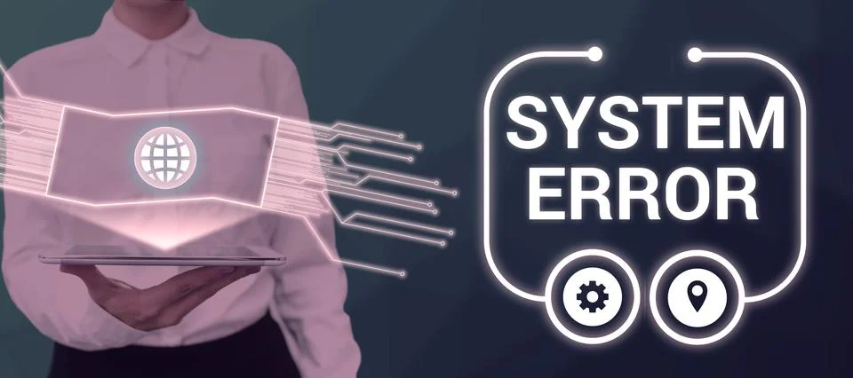 Conceptual caption System Error. Internet Concept Technological failure Software Foto stock