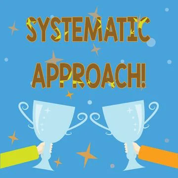 Conceptual caption Systematic Approach. Business approach A process used to Illustrazione stock
