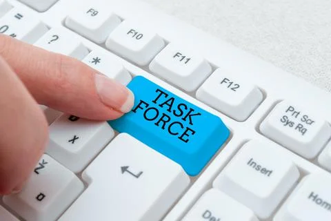 Conceptual caption Task Force. Conceptual photo a group of showing who are Stock Photos