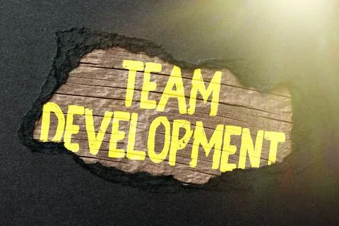 Conceptual caption Team Development. Business idea learn why and how small 写真素材
