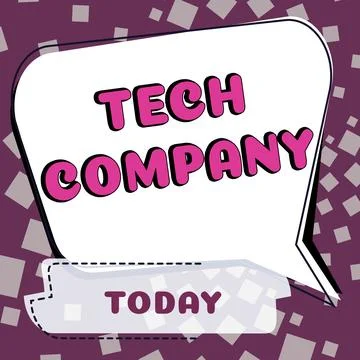 Conceptual caption Tech Company. Conceptual photo a company that invents or 库存插图