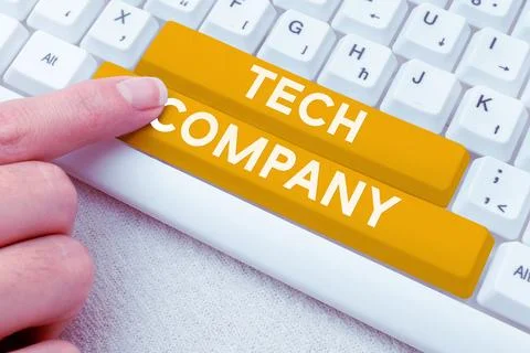 Conceptual caption Tech Company. Conceptual photo a company that invents or 스톡 사진