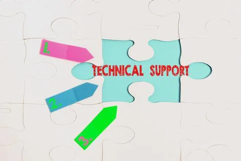 Conceptual caption Technical Support. Word Written on a service provided by a Foto stock