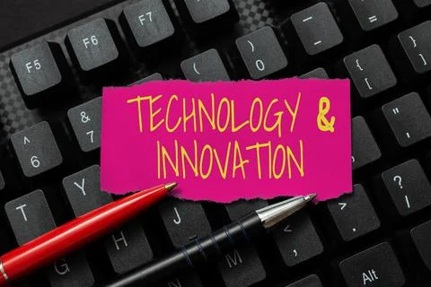 Conceptual caption Technology And Innovation. Conceptual photo Application of Stock Photos