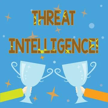 Conceptual caption Threat Intelligence. Business showcase analyzed and refined Stockillustratie