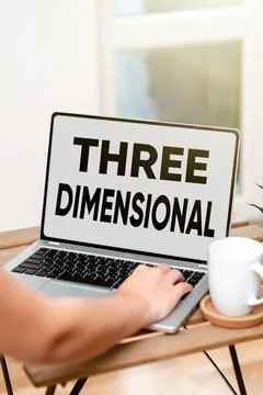Conceptual caption Three Dimensional. Business overview Things that have depth 스톡 사진