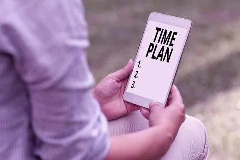 Conceptual caption Time Plan. Internet Concept a system for paying for goods by Fotos Stock