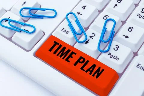 Conceptual caption Time Plan. Word for a system for paying for goods by Fotos Stock