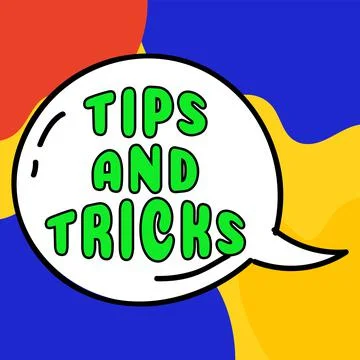 Conceptual caption Tips And Tricks. Concept meaning helpful advices that makes Illustrazione stock