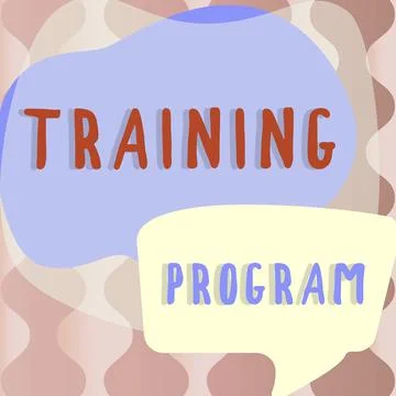 Conceptual caption Training Program. Word Written on a list of things to be Stock Illustration