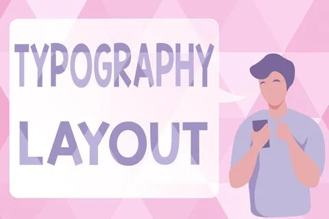 Conceptual caption Typography Layout. Concept meaning theory and practice of Illustrazione stock