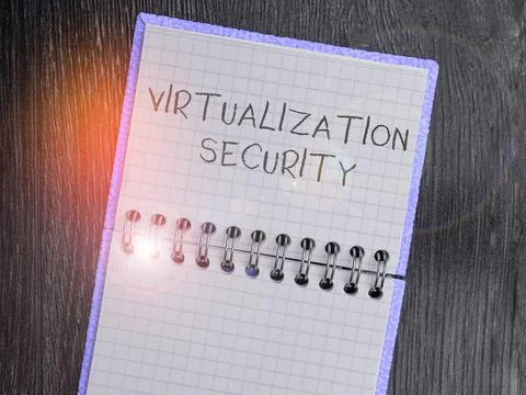 Conceptual caption Virtualization Security. Concept meaning application of Stock Photos
