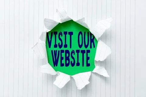 Conceptual caption Visit Our Website. Business overview visitor who arrives at Stock Photos