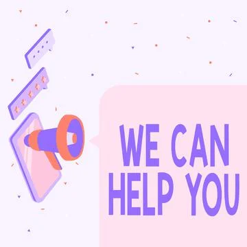Conceptual caption We Can Help You. Word Written on offering good assistance to 스톡 일러스트