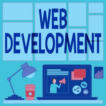 Conceptual caption Web Development. Business approach dealing with developing Stock Illustration