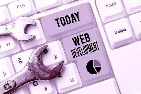 Conceptual caption Web Development. Conceptual photo dealing with developing Foto stock