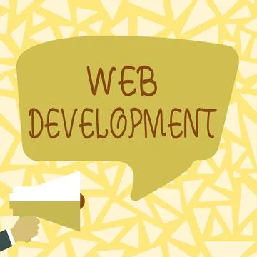 Conceptual caption Web Development. Internet Concept dealing with developing Illustrazione stock