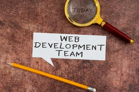 Conceptual caption Web Development Team. Business concept in control of all the 스톡 사진