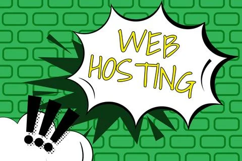 Conceptual caption Web Hosting. Business showcase The activity of providing Stock Illustration