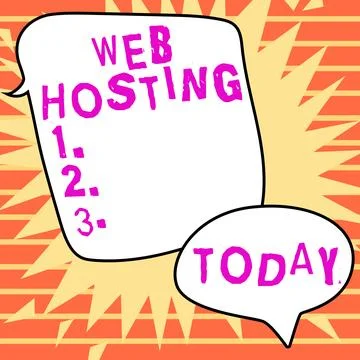 Conceptual caption Web Hosting. Business concept The activity of providing Stock Illustration