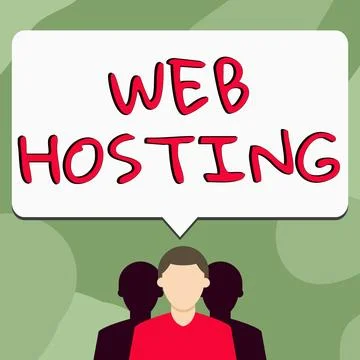 Conceptual caption Web Hosting. Business overview The activity of providing Stock Illustration