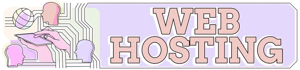 Conceptual caption Web Hosting. Internet Concept business allowing access to a Stock Illustration