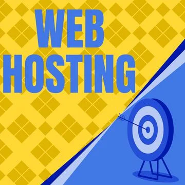 Conceptual caption Web Hosting. Word Written on The activity of providing Stock Illustration