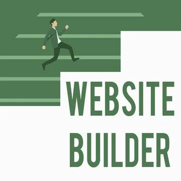 Conceptual caption Website Builder. Business idea construction of websites Stock Illustration