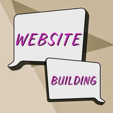 Conceptual caption Website Building. Internet Concept site is constructed Ilustración de archivo