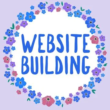 Conceptual caption Website Buildingtools that typically allow the construction Stock Illustration