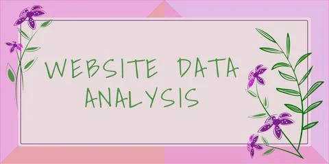 Conceptual caption Website Data Analysis. Business showcase analysis and report 스톡 일러스트