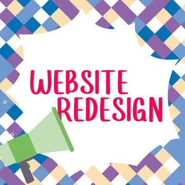 Conceptual caption Website Redesign. Word Written on modernize improver or evamp Stockillustratie