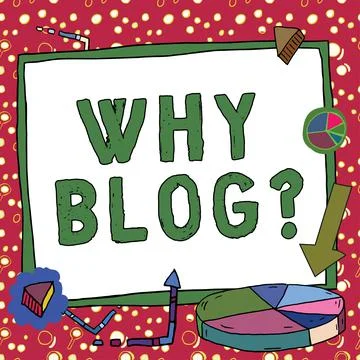 Conceptual caption Why Blogquestion. Word Written on computer network that uses Stockillustratie