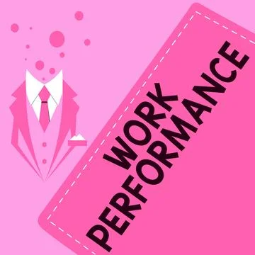 Conceptual caption Work Performance. Business concept A job that is not Stockillustratie