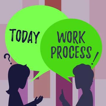 Conceptual caption Work Process. Word Written on Standard procedures how to Stock Illustration
