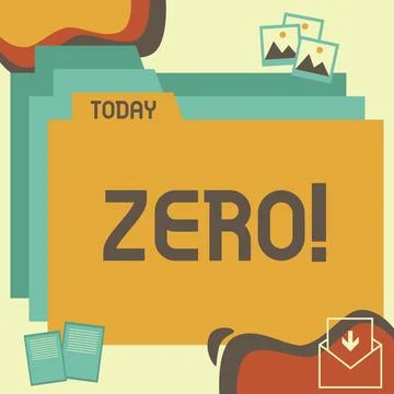 Conceptual caption Zero. Concept meaning no quantity or number nought Nothing Stock Photos