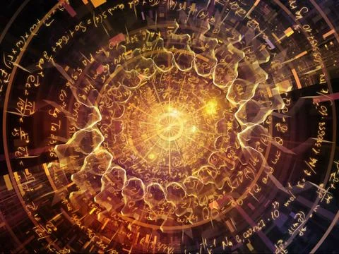 Conceptual Central Processing Stock Illustration