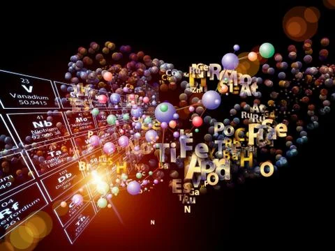 Conceptual Chemical Elements Illustrazione stock