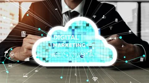 Conceptual cloud computing and data storage technology for future innovation 写真素材