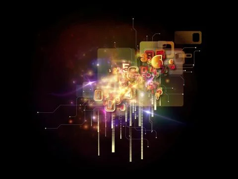 Conceptual Cloud Technology Ilustração Stock