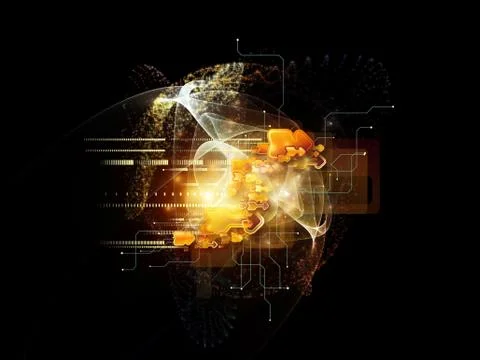 Conceptual Cloud Technology Stock Illustration