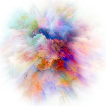 Conceptual Color Splash Explosion Stock Illustration