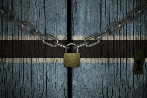 Conceptual composition on lockdown for quarantine for the covid-19 coronaviru Stock Illustration