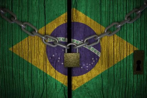 Conceptual composition on lockdown for quarantine for the covid-19 coronaviru Stock Illustration