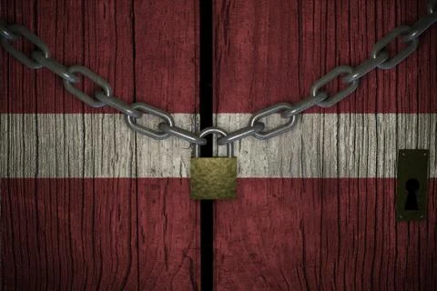 Conceptual composition on lockdown for quarantine for the covid-19 coronaviru Stock Illustration