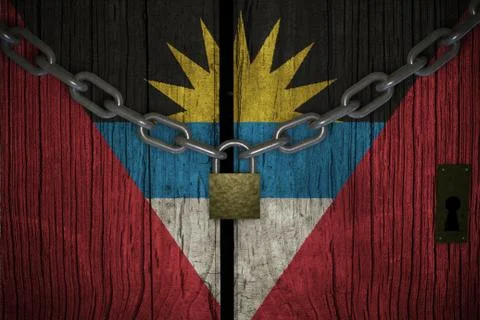 Conceptual composition on lockdown for quarantine for the covid-19 coronaviru Stock Illustration