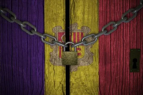 Conceptual composition on lockdown for quarantine for the covid-19 coronaviru Stockillustratie